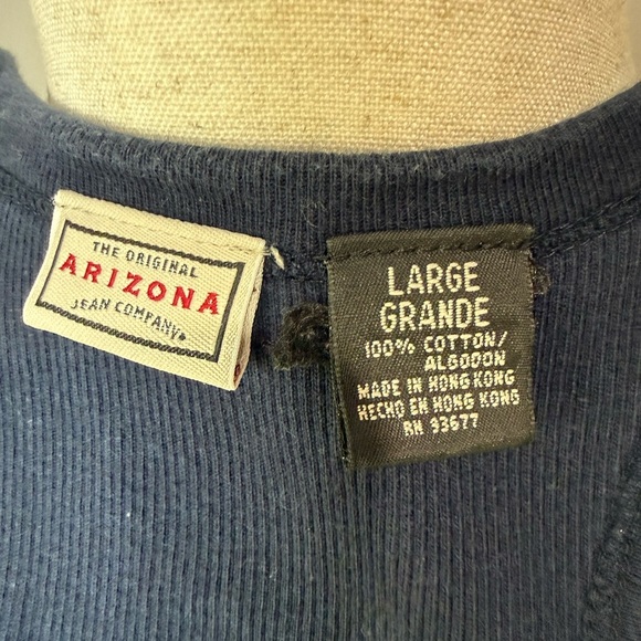 Vintage Y2K Arizona Jean Co. Ribbed Stripe Tank Top - Picture 5 of 5